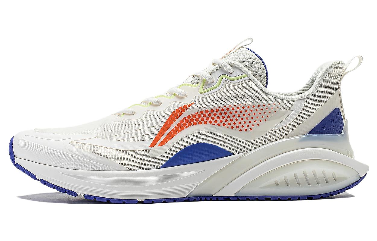 Li Ning Звездное Облако Нескользящие Износостойкие Низкие Беговые Кроссовки Мужские Бело-Сине-Оранжевые ARST059-4 43.5