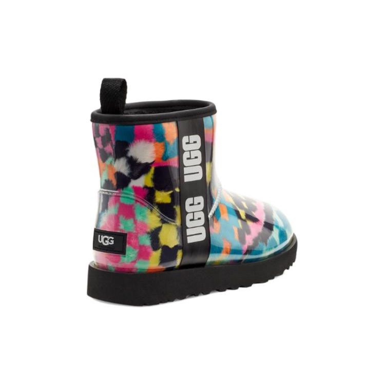 UGG Women Classic Clear Mini Boot Checks Black Multi 1135530-BLKM