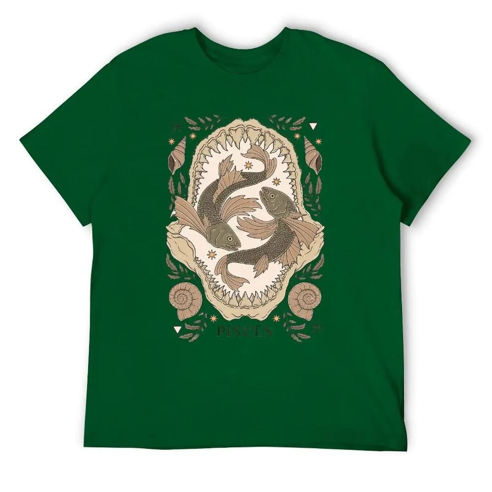 Fresh Pisces Twelve Constellation (12) T-shirt  Move T-shirts Casual Graphic Funny Novelty Leisure USA Size