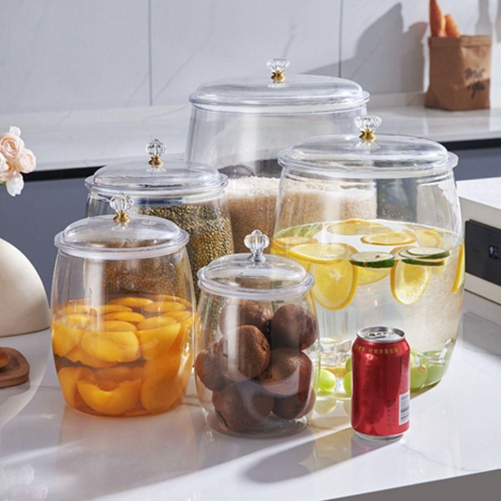 Moisture-Proof Canister Jar Wide Mouth Rice Storage Bucket Durable Sealed Can  Kitchen