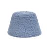 VARZAR Fur Long Label Boucle Drop Bucket Hat Blue