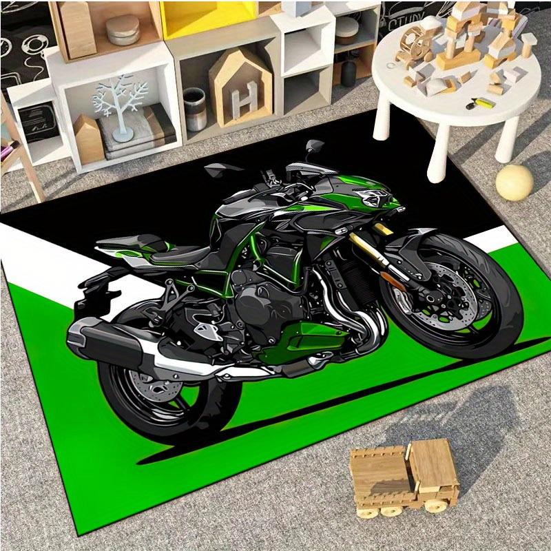 800 Grams Per Square Meter Crystal Velvet Home Camping Stylish And Trendy Motorcycle Carpet Doormat for Living Room,Bedroom,Kitchen,Bathroom