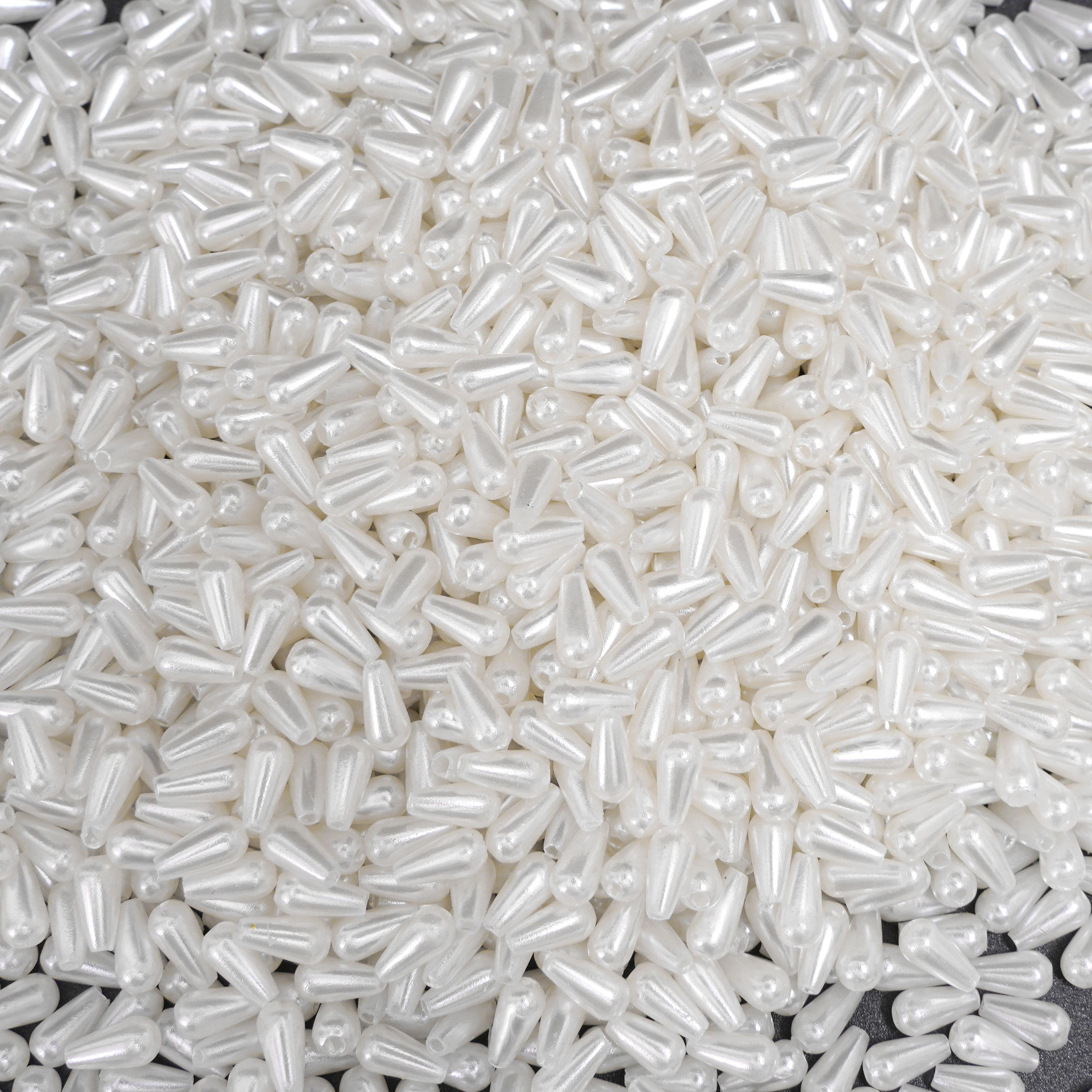 

50-100 шт. ABS Pearl Water Drop Shape Scattered Бусины DIY Браслеты Ожерелья Изготовление ювелирных изделий 4x8mm 100pcs белый