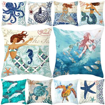 Ocean Starfish Mermaids Sea Turtle Soft Cushion Cover Pillow Case Home DecorMöbel & Wohnen, Dekoration, Dekokissen!
