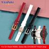 For  CK Genuine Leather  Women's Strap Rebel Rebel Series K8P 231 K8P 236/237 Red Black White  leather watch strap 8mm