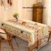 Fabric Tablecloth Waterproof Bohemian Style Home Rectangular Tassel Tablecloth Ins Style Tablecloth