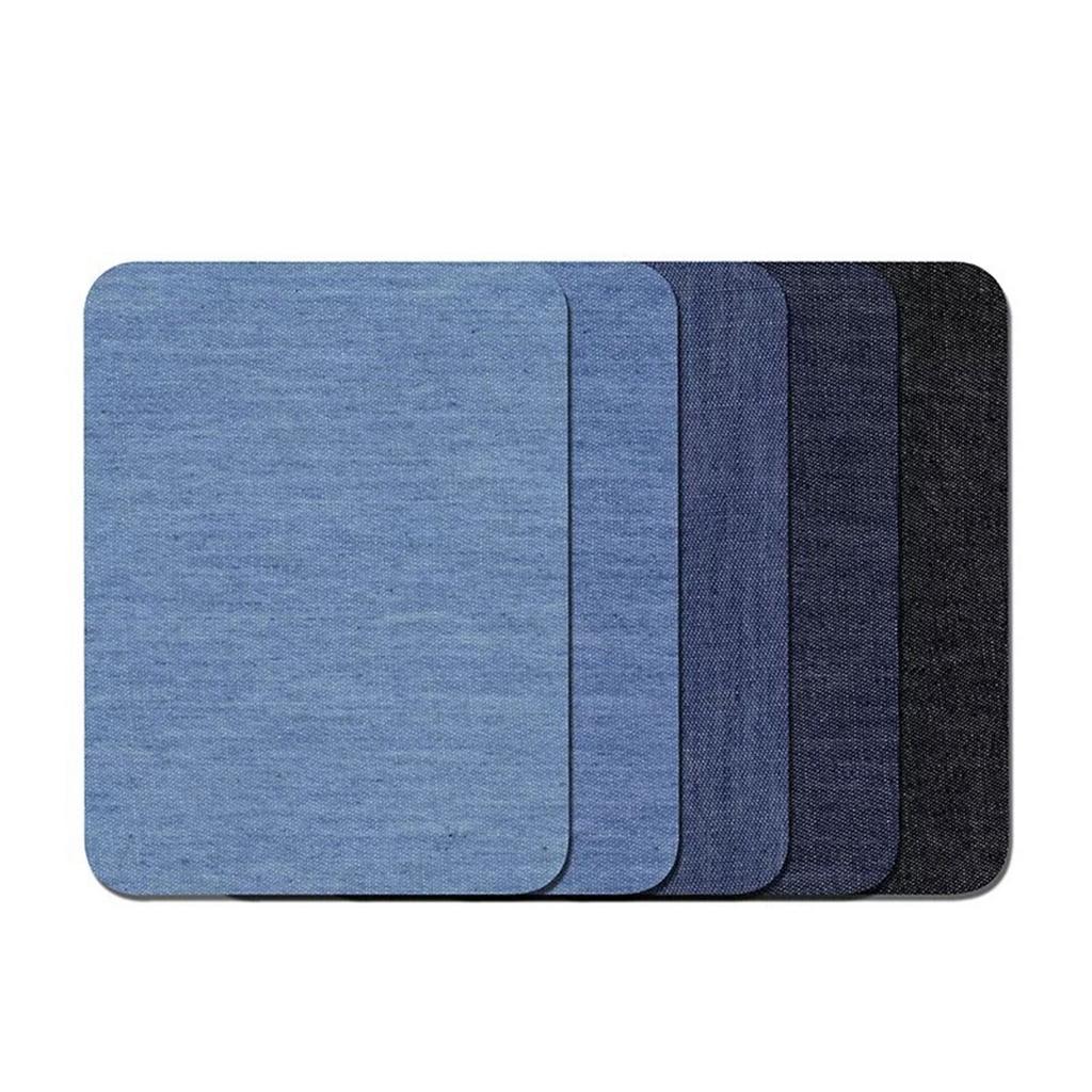 Trendy Iron On Patches Set Trouser Patches in Blue Cotton Denim for Jeans, Jackets, and Bags, Easy to Apply