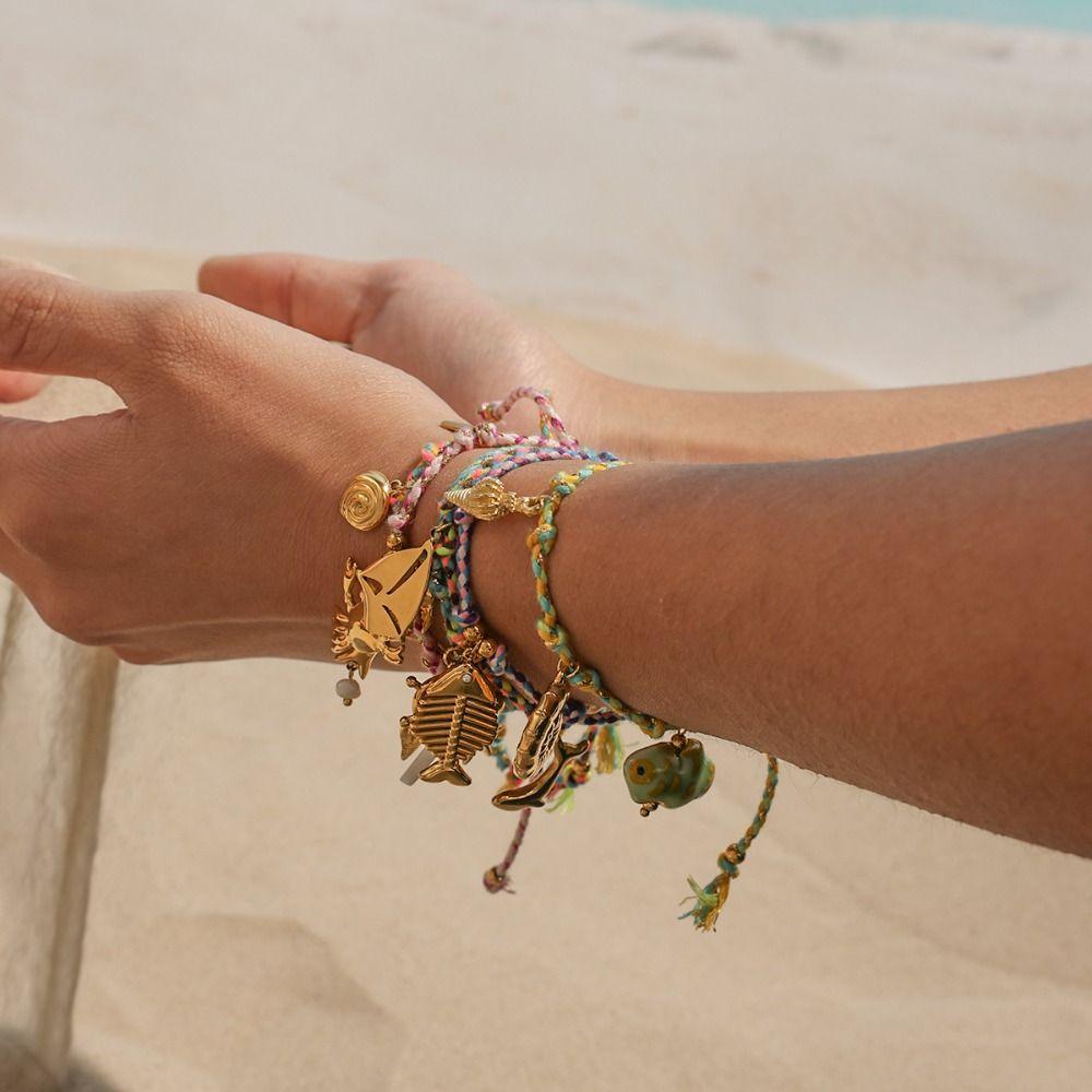 Snäckhänge Armband Justerbart Armband Modeberlock Handkedja Smycken