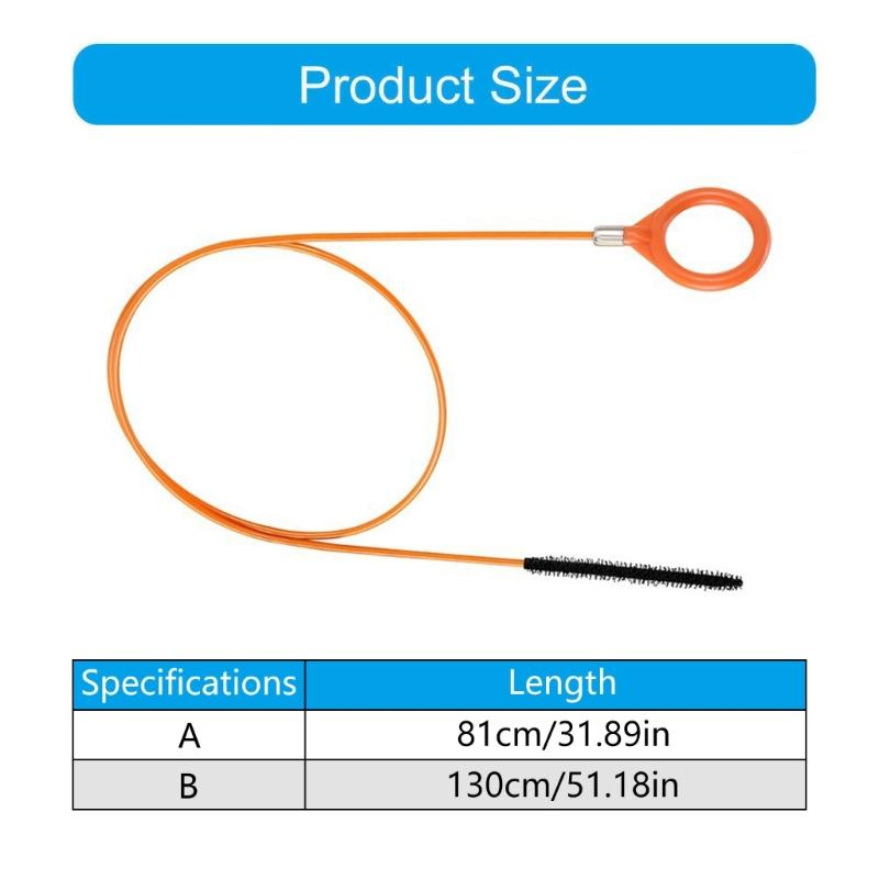 81cm/130cm Flexible Car Sunroof Drain Pipe Cleaner Brush For Clogged Windshield Wiper Fuel Tank Drainage Multifunctional
