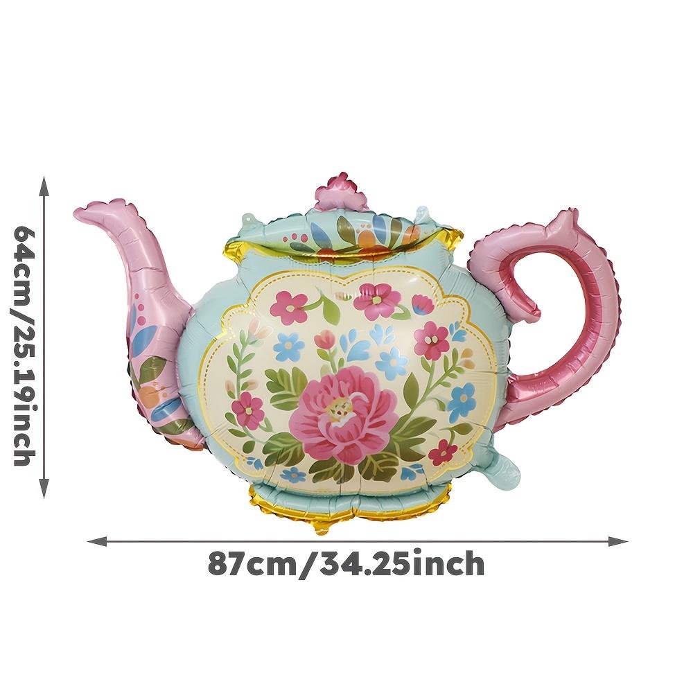 

1Pcs Elegant Retro Teapot Shaped Balloon Birthday Party Wedding Afternoon Tea Party Family and Friends Gathering Celebrat Decor As Picture