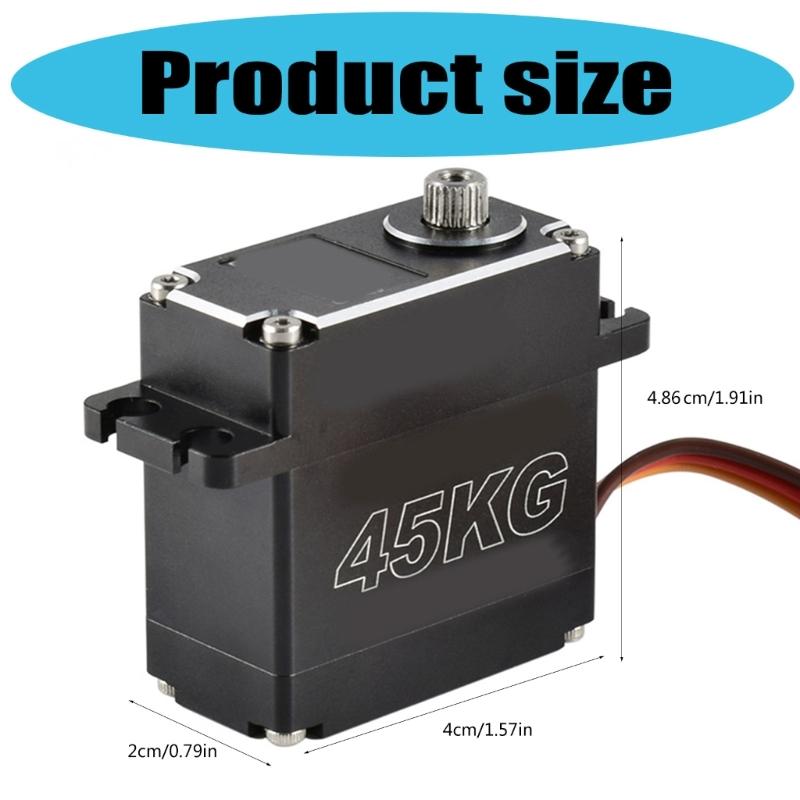 Coreless Motor Waterproof Servo DSC45MG 45KG Aluminum Case for Car Truck Robot High Torque Digital Steering Servo