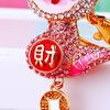 Snake Keychain Charm Fortune Rhinestone Snake Pendant Decorative Keychain for Bags