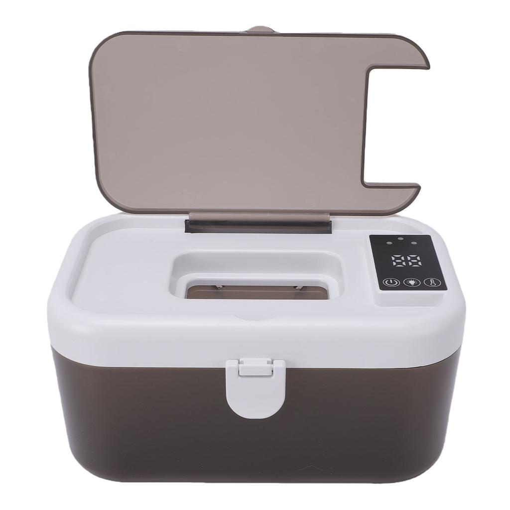 Baby Wipe Warmer Top Heating Wet Wipe Warmer and Dispenser Holds 80 Wipes with Night Light Spring Loaded White