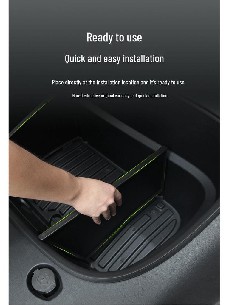 Tesla Model Y Juniper Frunk-Trennwand: Speicherpartition des Aktualisierungsmodells