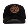 Mode Kreislederetikett Wildleder Herren Baseballkappe Frühling Herbst Hut für Schirm Lässige Damen Snapback Hip Hop Kappen Unisex