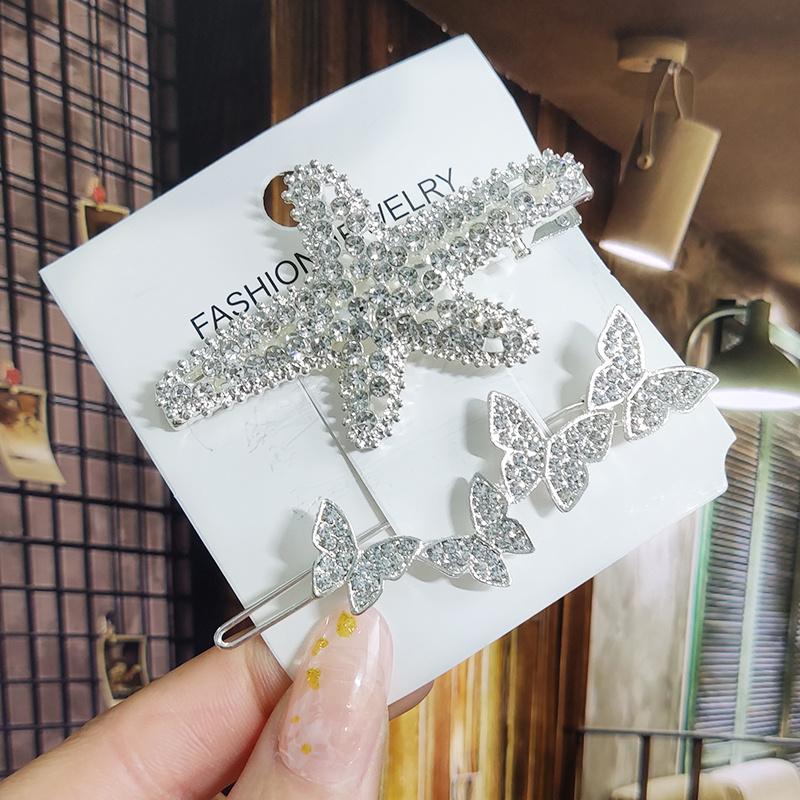 Kristall für Frauen Koreanische Neue Haarnadeln Mädchen Geometrische Perlen Haarspangen Mode Haarklammer Seitenclip Haaraccessoires