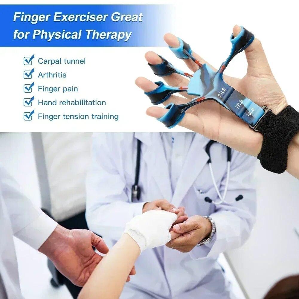 Fitness and Exercise Training Gripper, Hand Expander, Finger Squeeze, Sports Gym, Training Accessories, 5 Resistance, Training