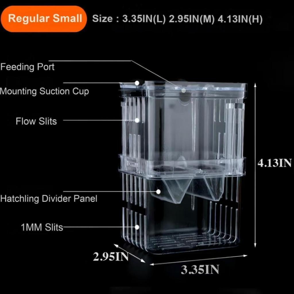 3in1 Juvenile Fish Hatching Box Multi-functional Hanging Fish Tank Breeding Isolation Box Female Fish Spawning and Breeding