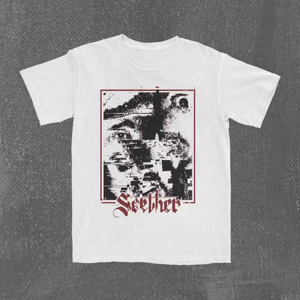 Vintage SEETHER Band For Fans Cotton White Full Size Unisex Shirt AP534 Unisex T-Shirt S