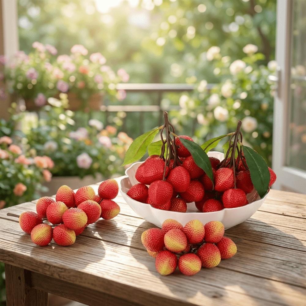 Künstliche Simulierte Litschi Lebensechte Optik Plastik Obst Modell Dekorativ Realistisch Künstliche Obst Dekorationen