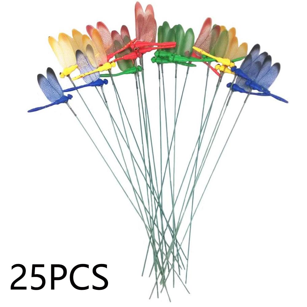 5/10/50pcs Colorful 3D Dragonfly Garden Yard Planter Dragonfly Flower Arrangement Dragonfly Outdoor Decor Flower Pots Decoration