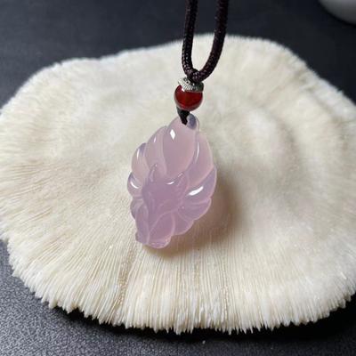 Collana Fox Queen Pendente Fox a nove code Collana Fox di media lunghezza Collana portafortuna