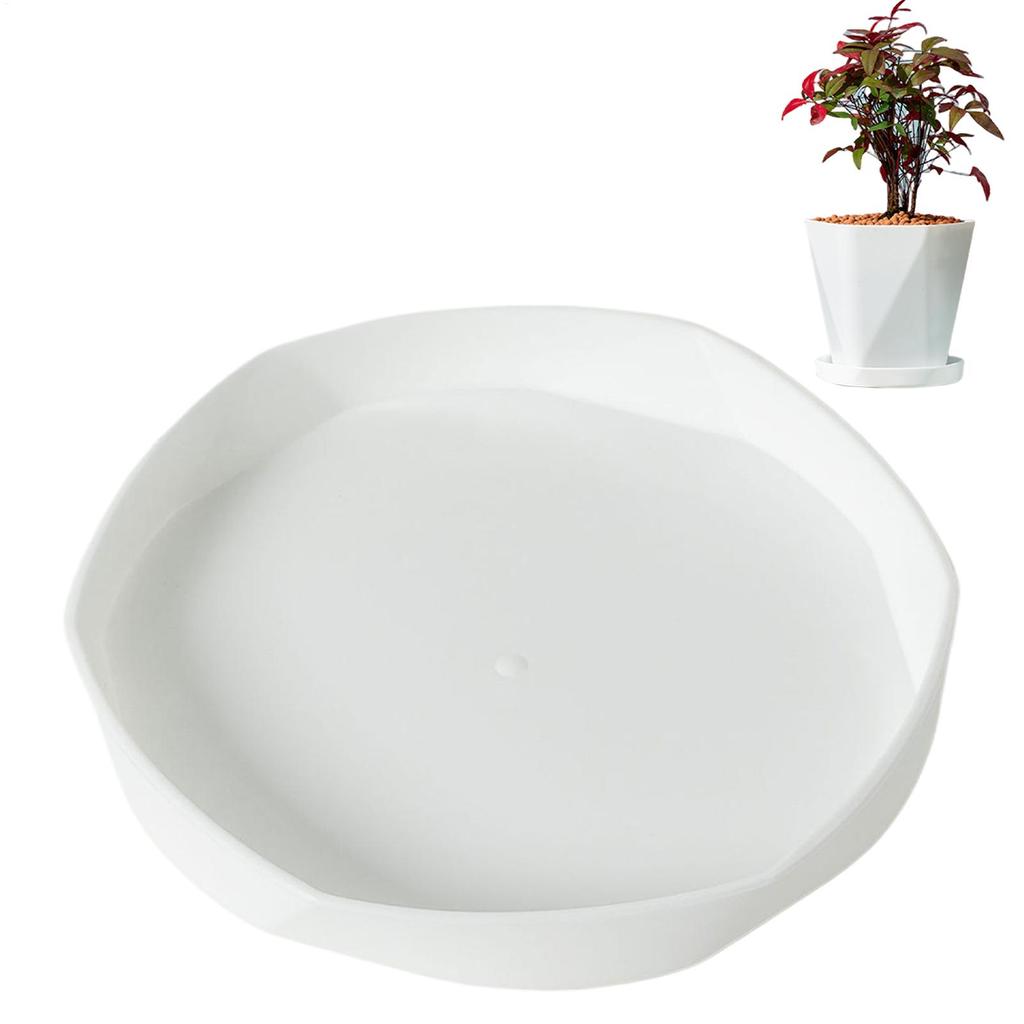 Round Plant Saucer Tray Leak-Proof Drip Catcher Protect Floors & Furniture for Pots, Indoor Outdoor Garden Balcony Use