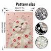 Easy DIY Framed Pearl Bead Painting Kit with Romantic Kiss Lips White Cat 3D Sparkling Canvas Art for Home Decoration Gift Idea