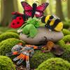 Wholesale 1pcs 6 Kinds Of Insects Plush Toys Lifelike Butterfly Ant Bee Ladybug Mantis Spider Funny Simulated Insect Model Doll