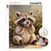 Pearl Painting Kit Raccoon Animal Portrait Handmade DIY Home Decoration Painting