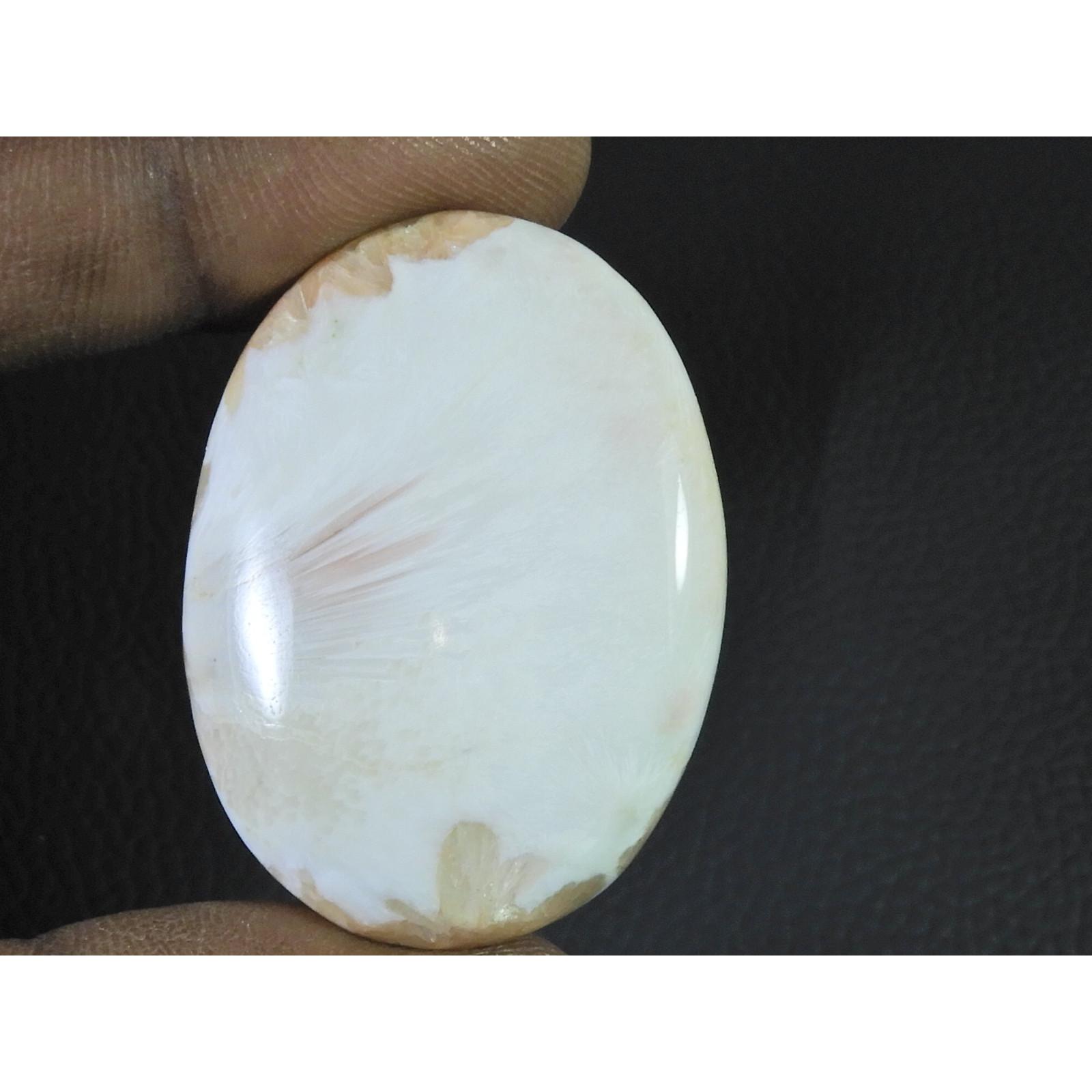 30X41X09 MM Natural Scolecite Oval Shape Cabochon Loose Gemstone 79Cts. B-287