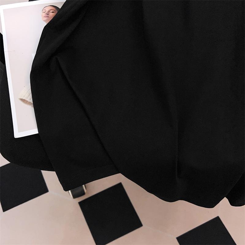 Women's Plus Size Slimming Loose Mid-Length Short-Sleeve T-Shirt (Sizes 200/300/350 Jin)