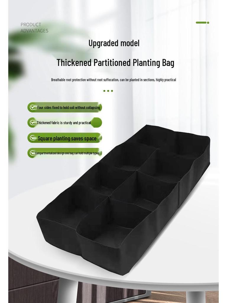 Multi-Pocket Rectangular Felt Planting Bag for Vegetables and Flowers