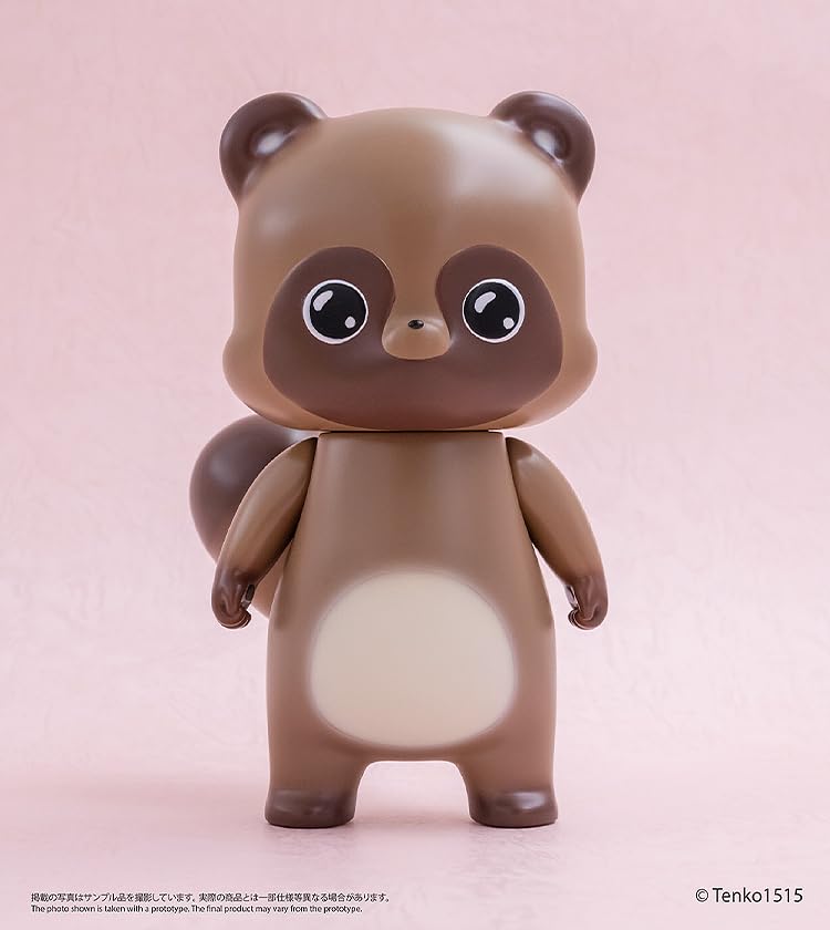 EMBER TOYS Fox Chibi Creature Painted Soft Vinyl Figure Two-Tailed Pon-Kichi Non-Scale