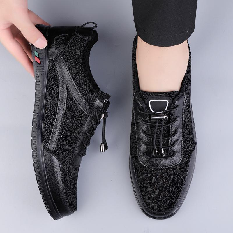 Men's shoes 2025 summer new fashion fly-woven mesh breathable and lightweight outdoor street travel casual sports shoes tide