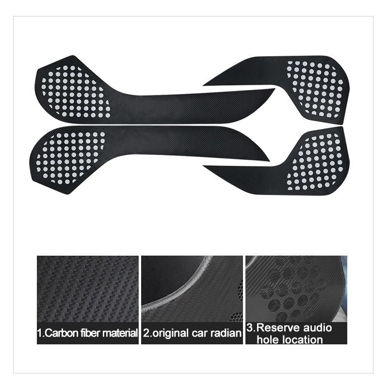 QHCP Carbon Fiber Boční ochranné fólie na dveřích auta proti kopnutí pro Subaru Forester Legacy Outback XV 2013- 4ks