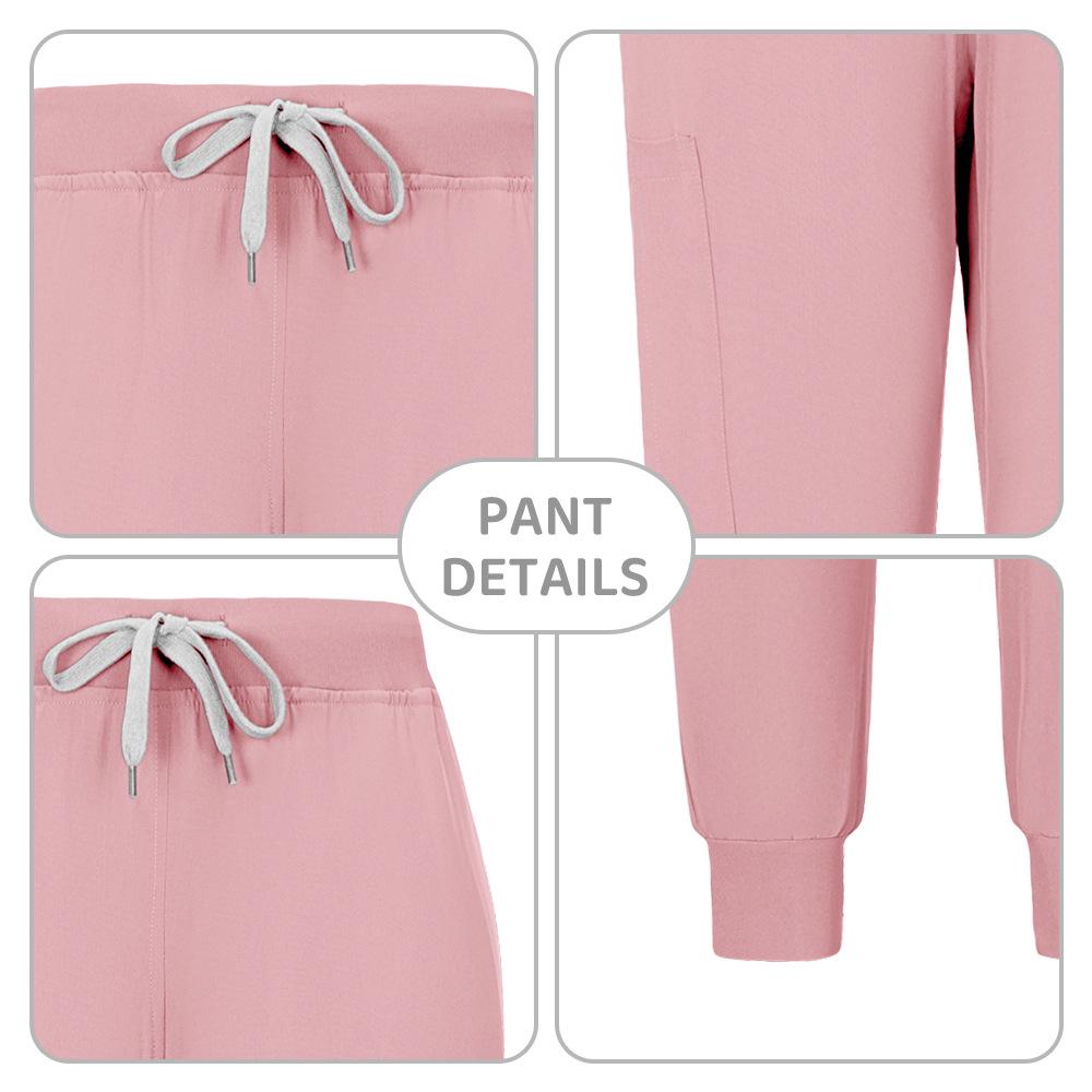 Dámská strečová scrubová souprava - Krátký rukáv Oblečení pro kosmetický salon a operační sál