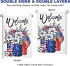 12 x 18 Inches Patriotic Floral Welcome Garden Flag - Double Sided Mason Jar Flowers and American Flag Printed Holiday Yard