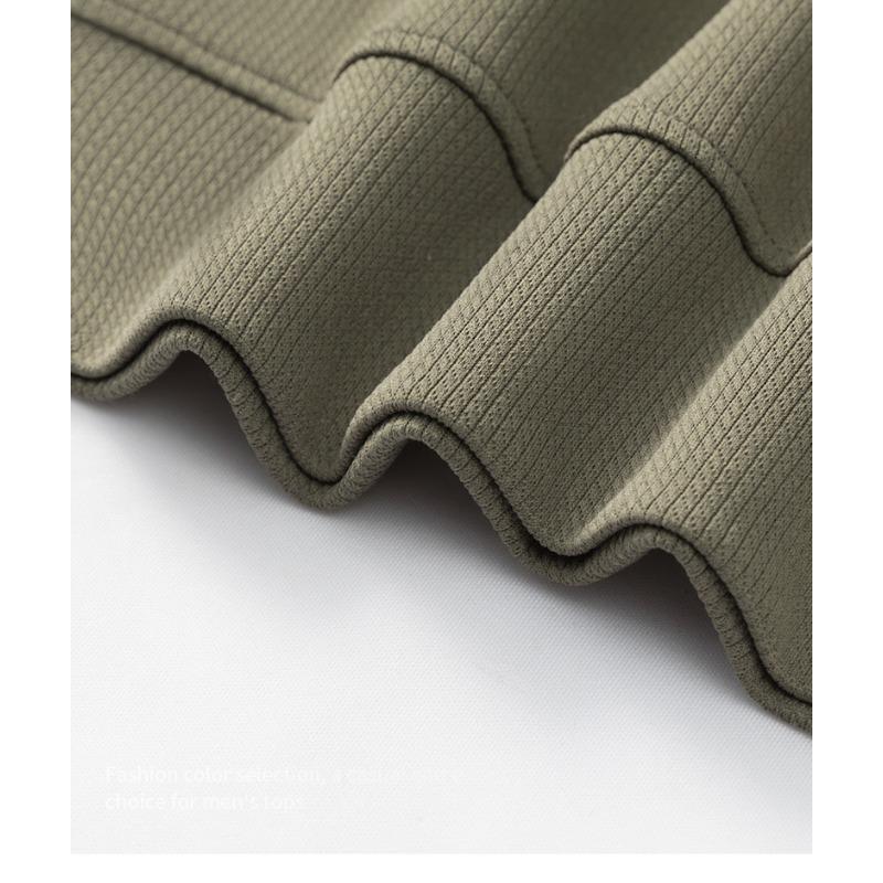 Men's Half-Zip Stand Collar Ribbed Long Sleeve Top Casual Pullover