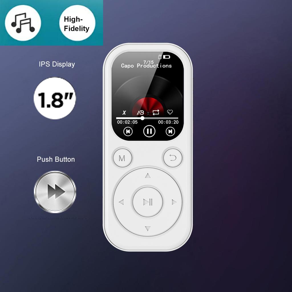 MP3/MP4 Player 1.8" IPS Screen Portable Songs Player with BT 5.4 Video/Voice Recorder/FM