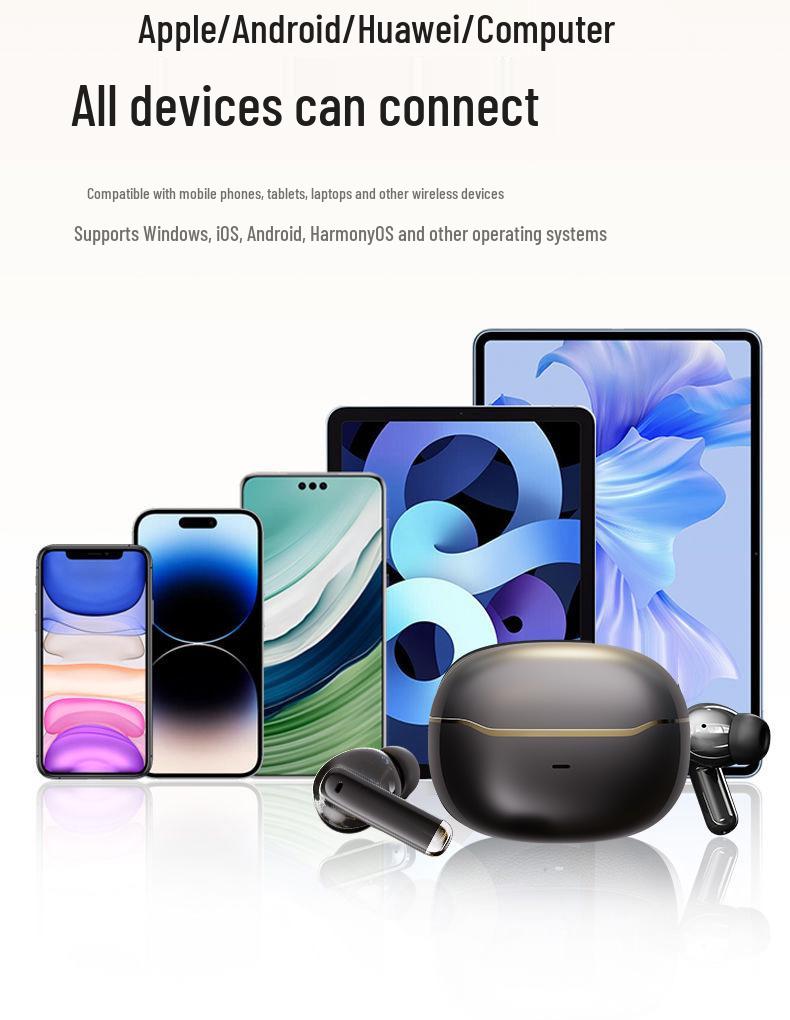 GQ-19 2025 Bluetooth In-ear Headphones: High Sound Quality, Low Latency, Noise Reduction, Long Battery Life.