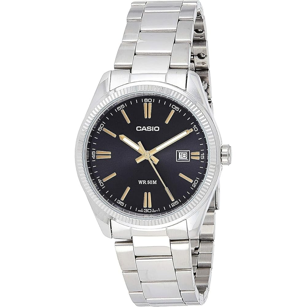 Casio Classic MTP1302D-1A2 Silver Analog Watch Stainless Steel Band Water Resistant