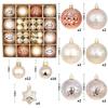 44Pcs Xmas Balls Decoration Plastic Christmas Tree Ornaments Xmas Decorative Hanging Ornaments for Christmas Tree Decorations