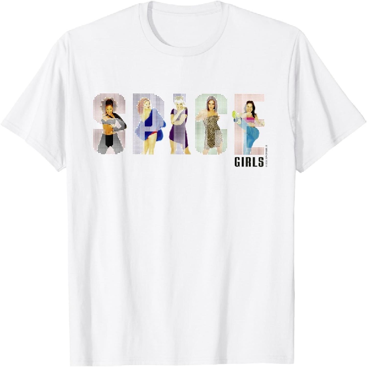 Spice Girls Classic White Album Tee - Crew Neck, Short Sleeve, 100% Cotton XXXXXL белый