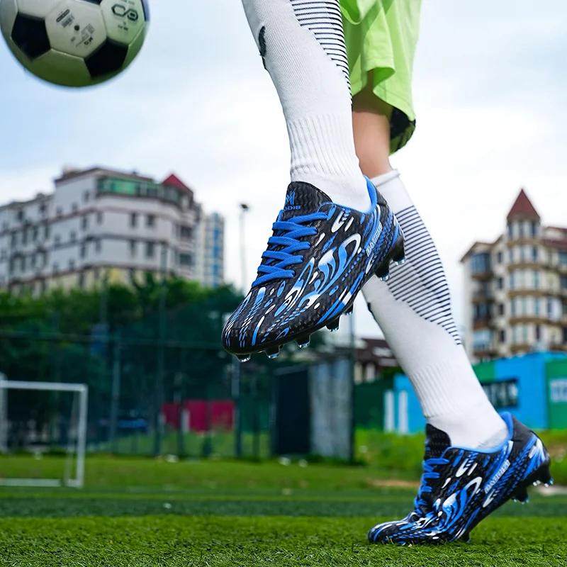 Kids Soccer Shoes Men Original Football Shoes Indoor Professional Football Field Boots Society Cleats Tf/Ag Sneaker Non Slip