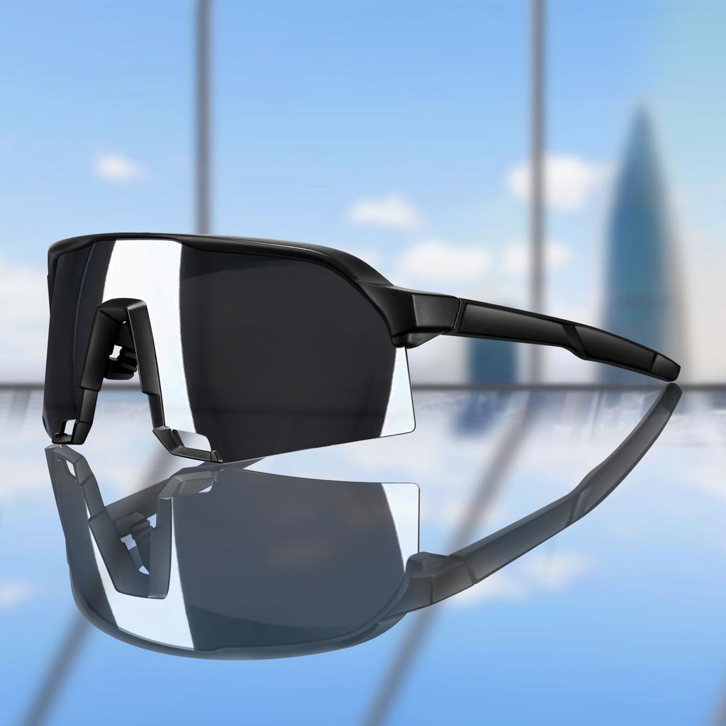 Cycling Sunglasses for Men and Women UV400 Protection 5 Colors Big Frame Running Fishing Sports Eyewear