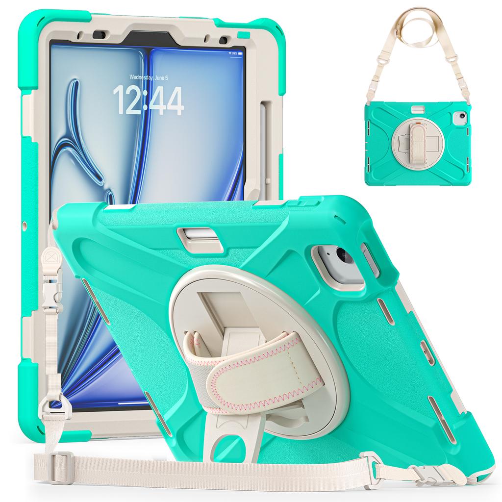 Heavy Duty New Design Silicone Shockproof Case With Pen Holder Protective Tablet Cover Case for iPad Air 11 M2 11inch 2024