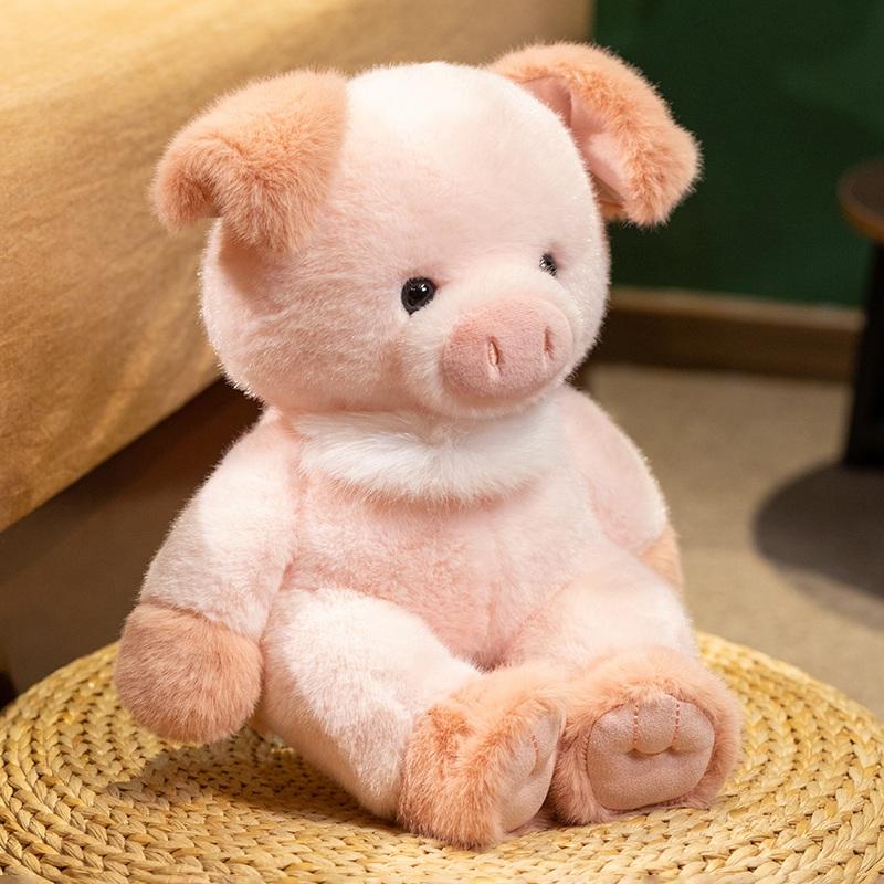 New Arrival Fuzzy Animal Pig Fox Bear Plushies Soft Cute Stuffed Plush Toy Kawaii Bear Doll For Girl Boy