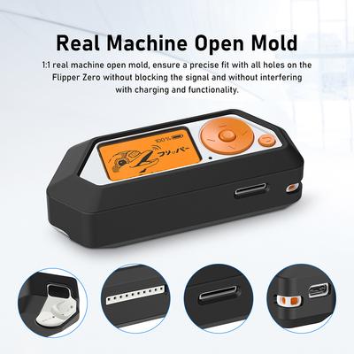 For Flipper Zero 3-piece Set Silicone Case+Screen Protector+Hard Case Anti-Scratch  Protective Cover Game Accessories