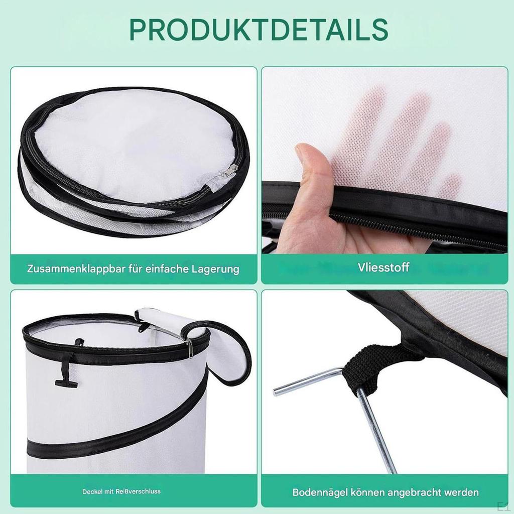 Plant Covers Freeze Protection Flowers, Garden, Foldable Non Woven, Round Fruits
